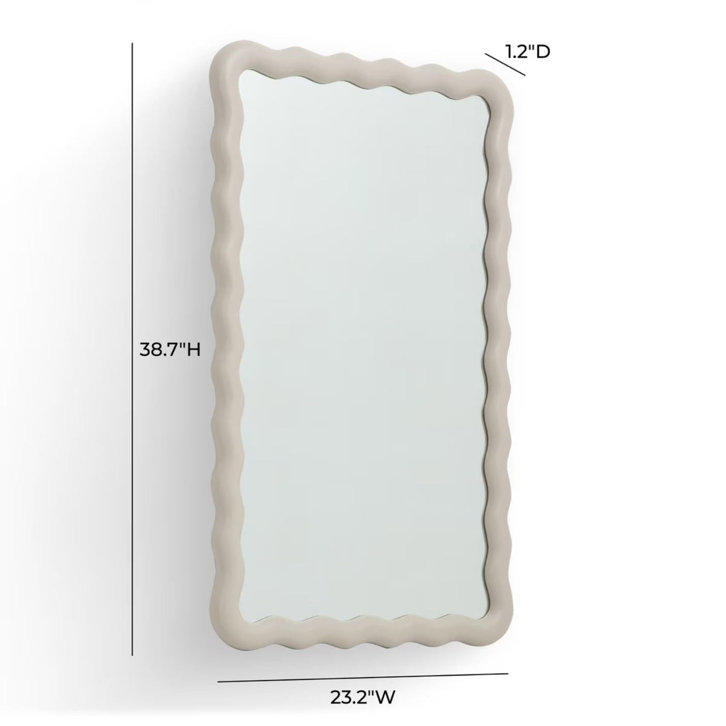 Faire Cream Swirly Wall Mirror