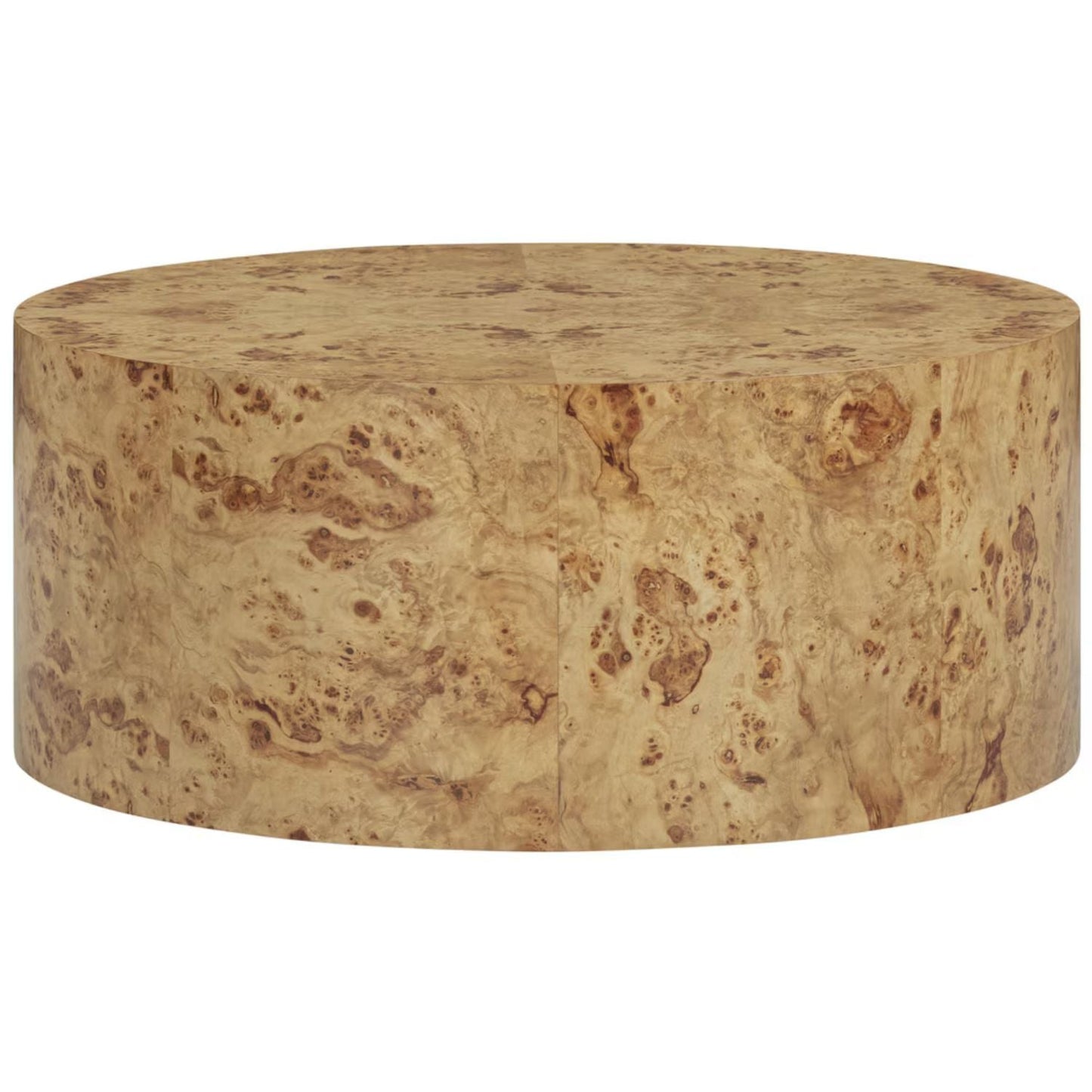 Figaro Natural Burl Drum Coffee Table