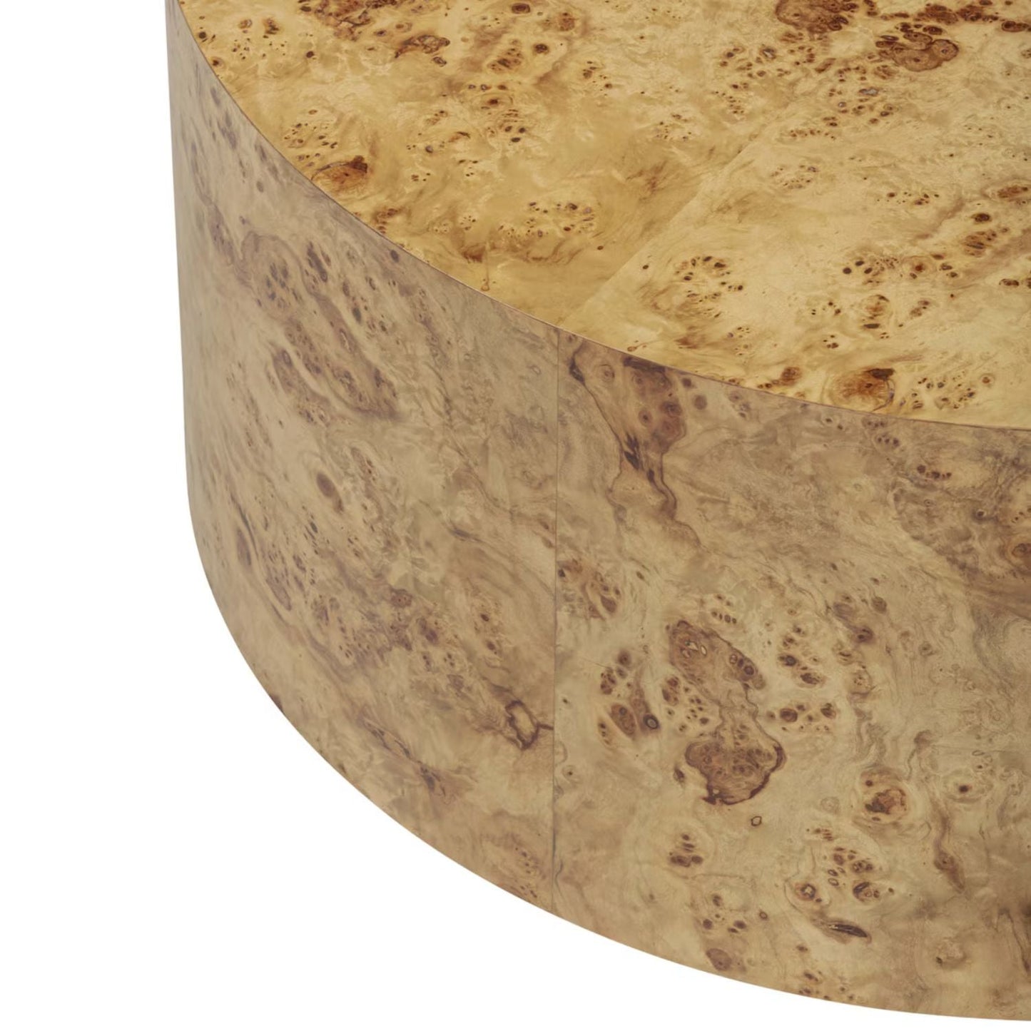 Figaro Natural Burl Drum Coffee Table