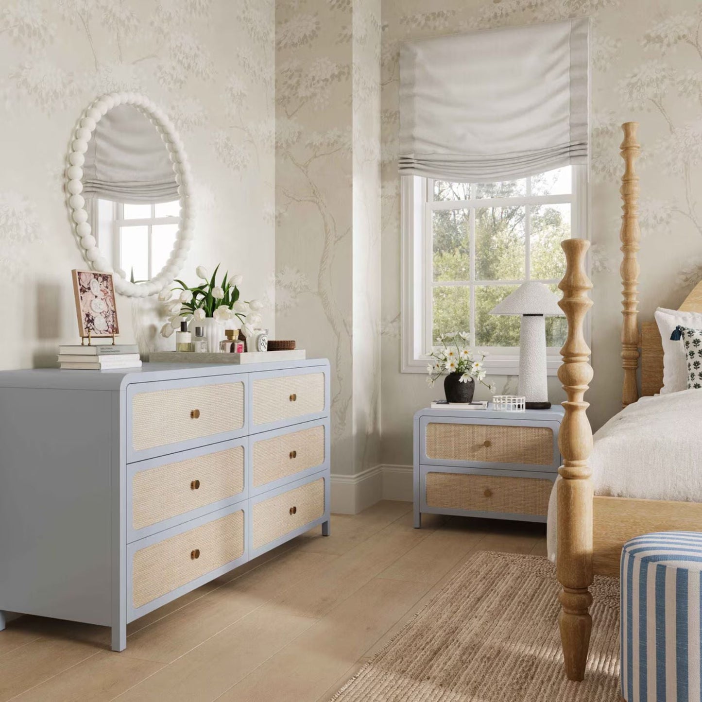 Starling Rattan 2 Drawer Nightstand
