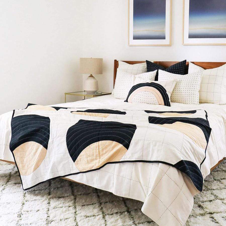 Crescent Lattice Quilt Throw