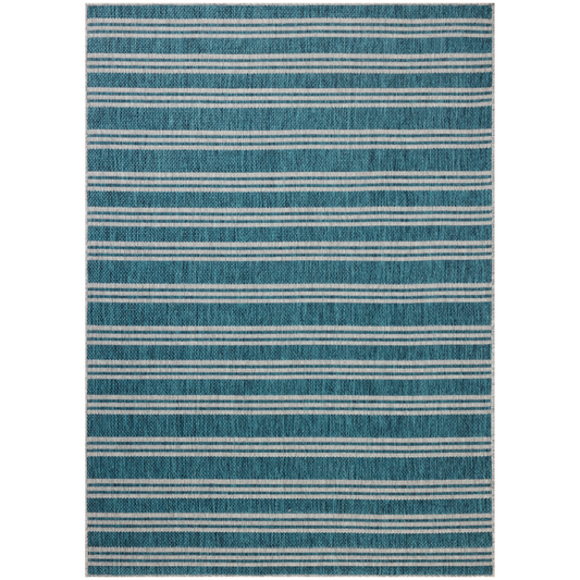 Easton Indoor/Outdoor Teal/Fog Rug