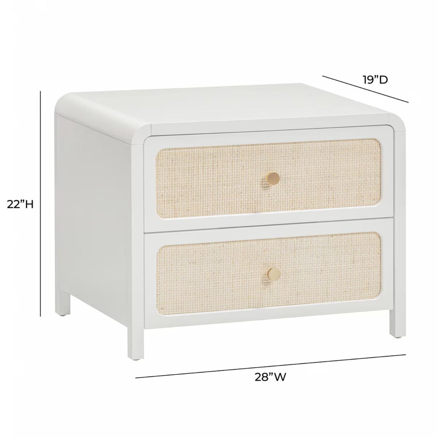 Starling Rattan 2 Drawer Nightstand