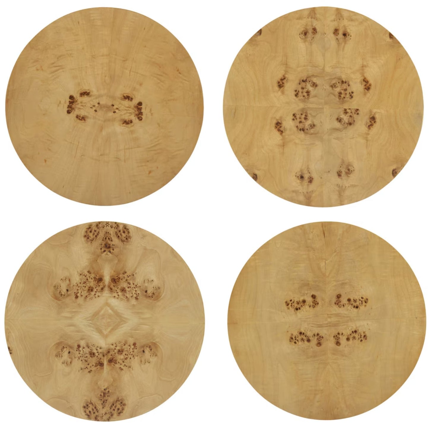 Figaro Natural Burl Drum Side Table
