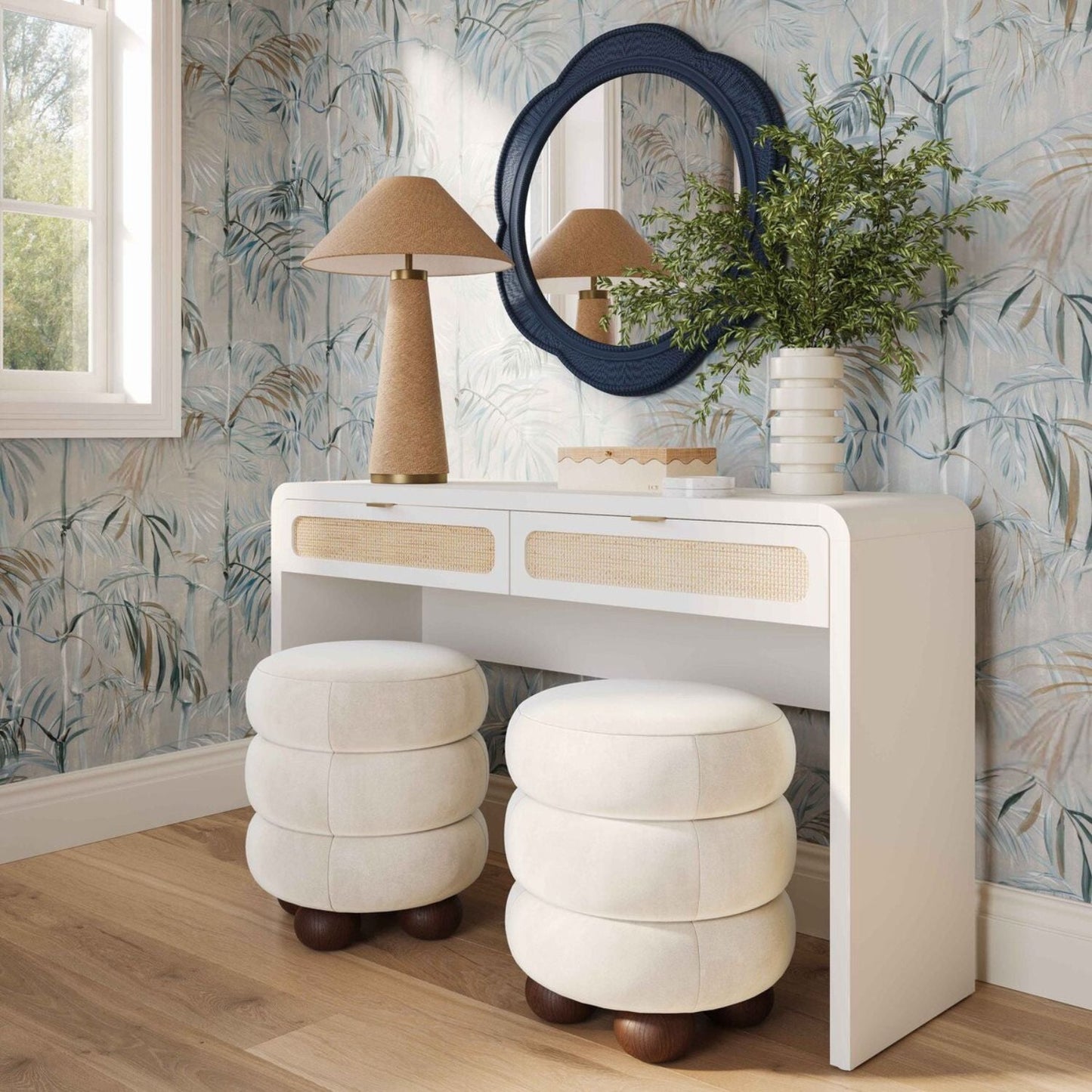 Starling Rattan Console Desk