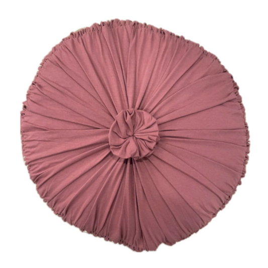 Rosette Round Cushion in Cedar Organic Cotton