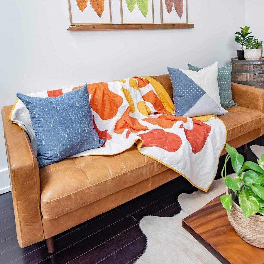 Marigold Bloom Quilt Throw