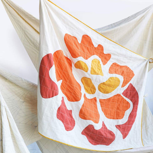 Marigold Bloom Quilt Throw