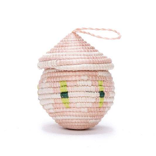Blush Easter Egg Shaped Ornament