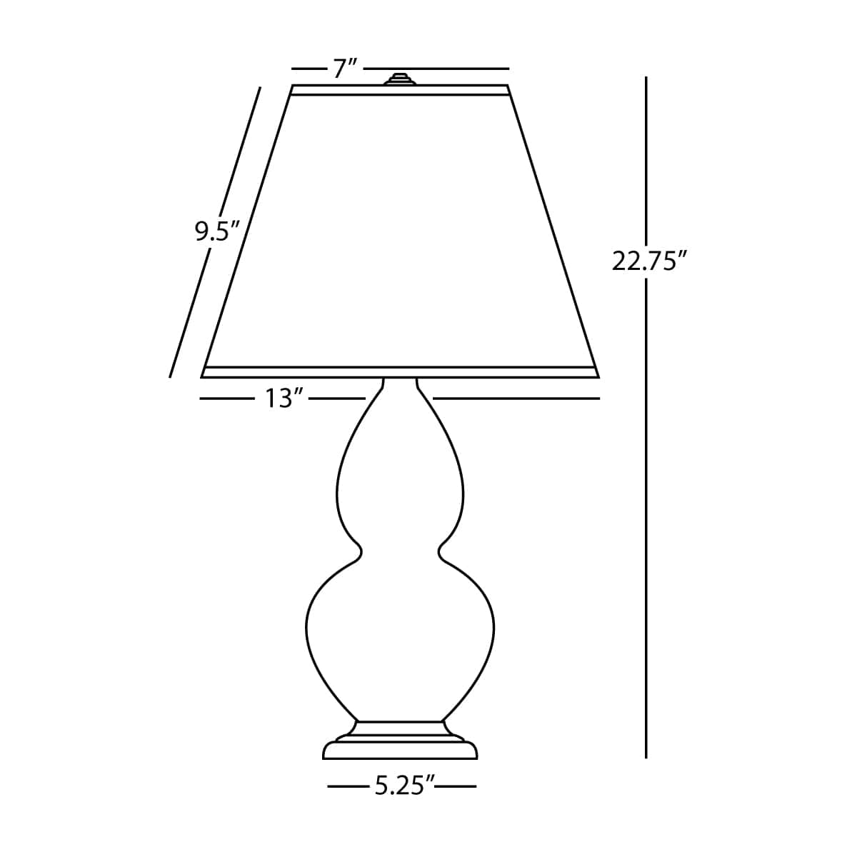Double Gourd Accent Lamp