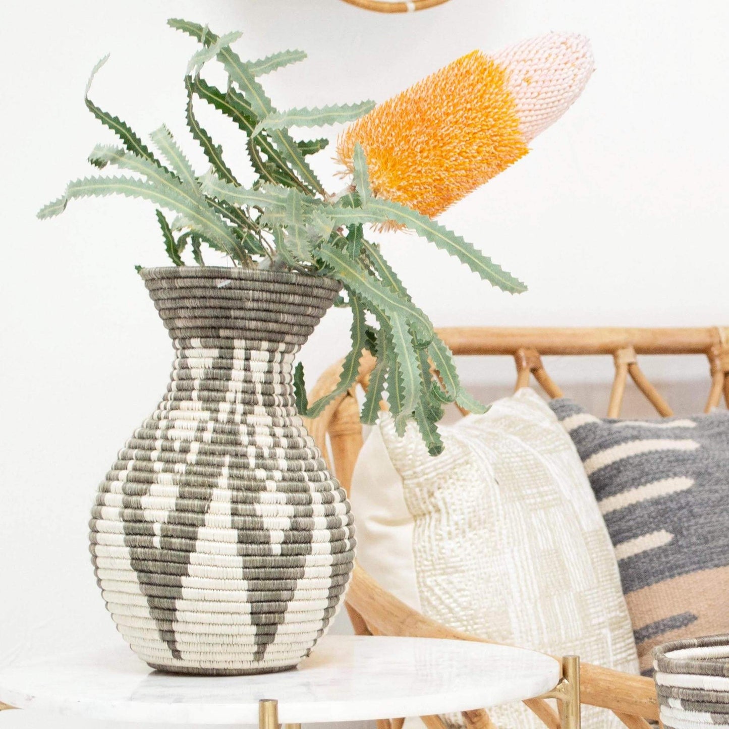 Vivid Viola Plumped Woven Vase