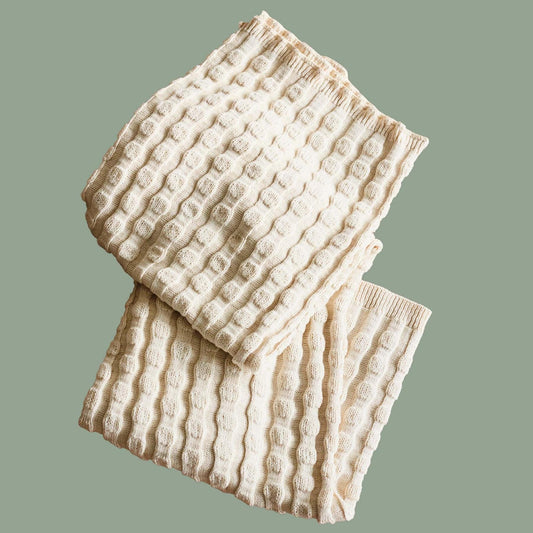 Puff Balls Throw - Natural