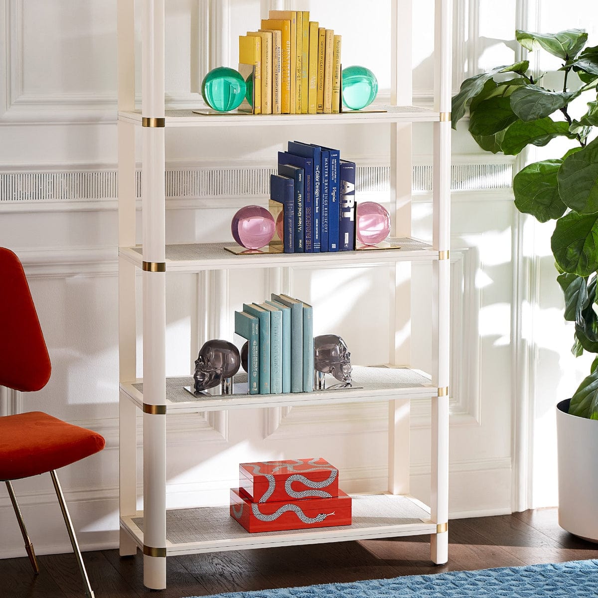 Acrylic Skull Bookend Set