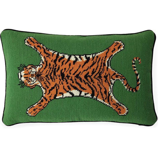 Tiger Needlepoint Pillow