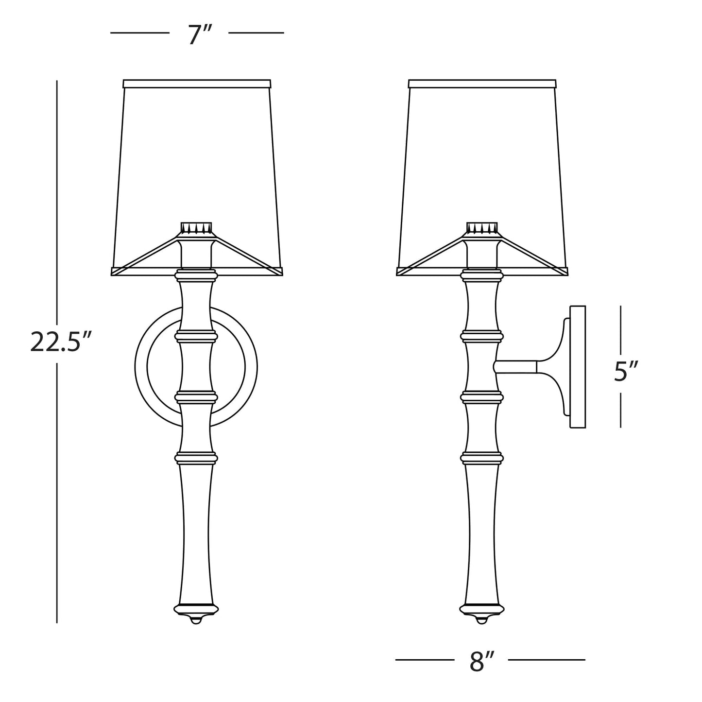 Kane Rose Water Tall Wall Sconce