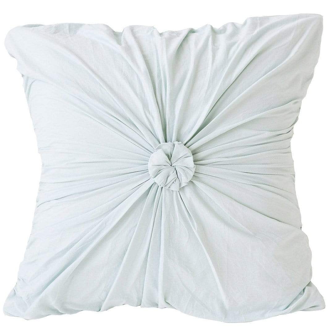 Euro Rosette in Chalk Blue Organic Cotton