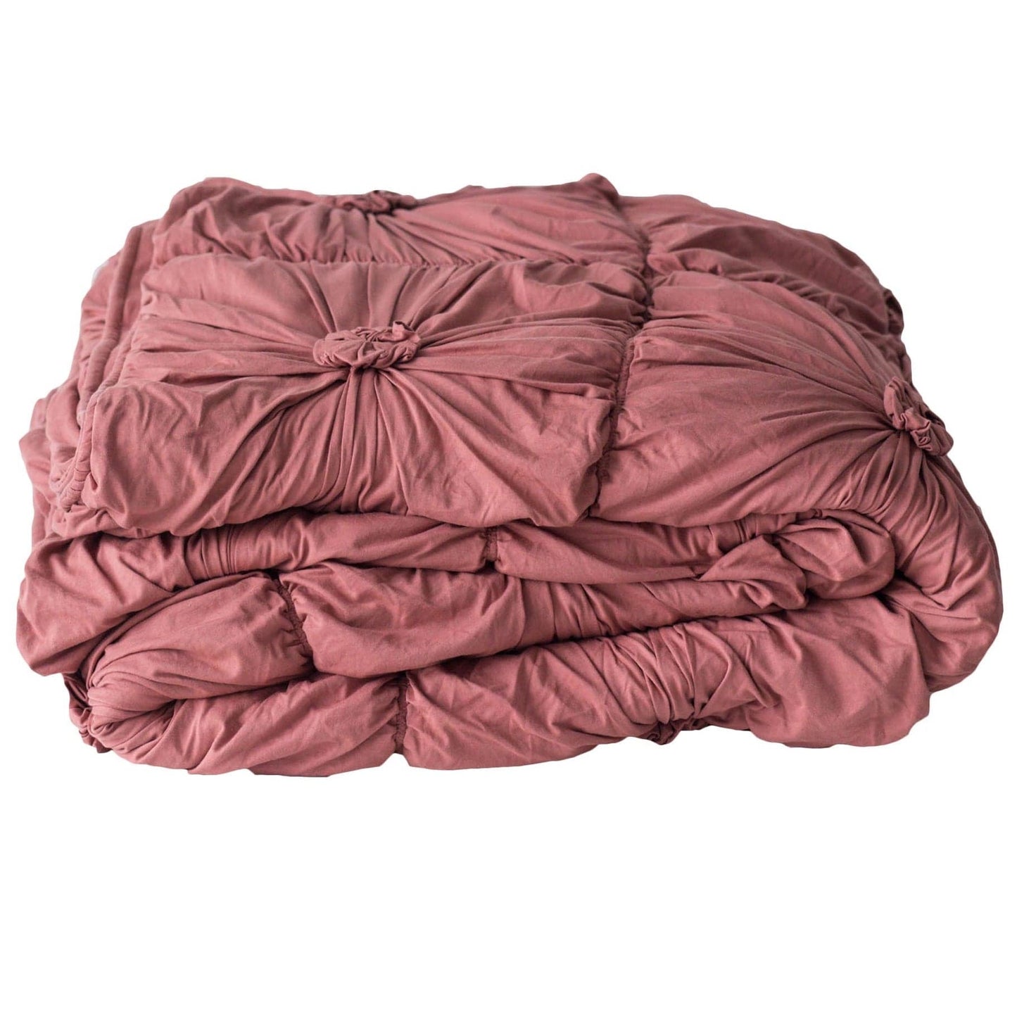 Rosette Quilt in Cedar Organic Cotton -Queen