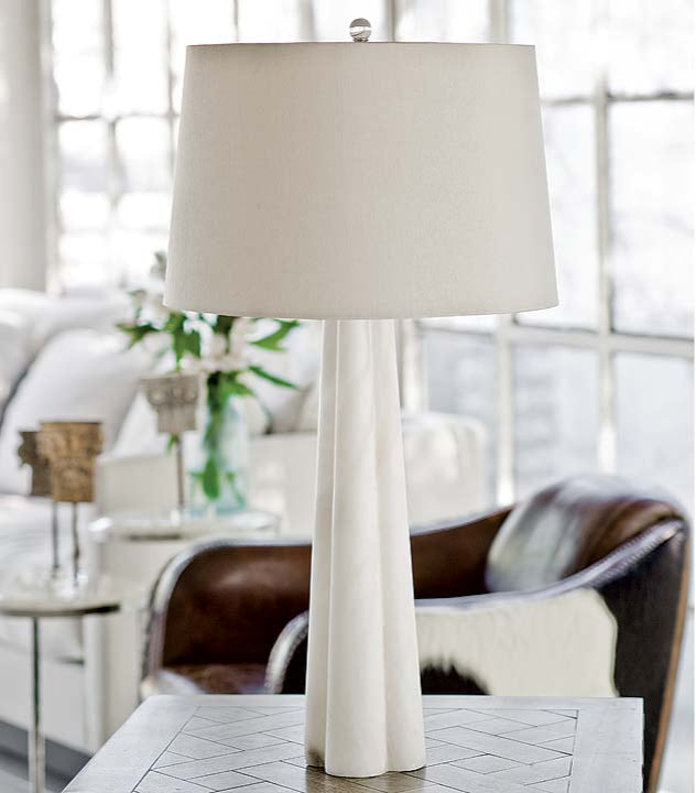 Alabaster Quatrefoil Lamp