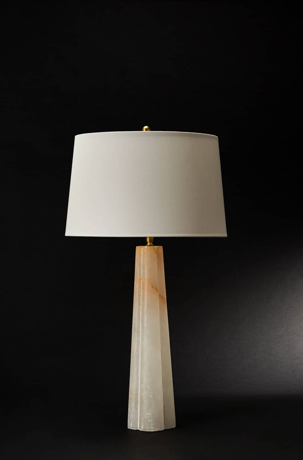 Alabaster Quatrefoil Lamp