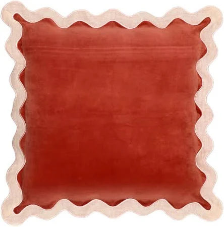 Scalloped Edge Throw Pillow With Insert